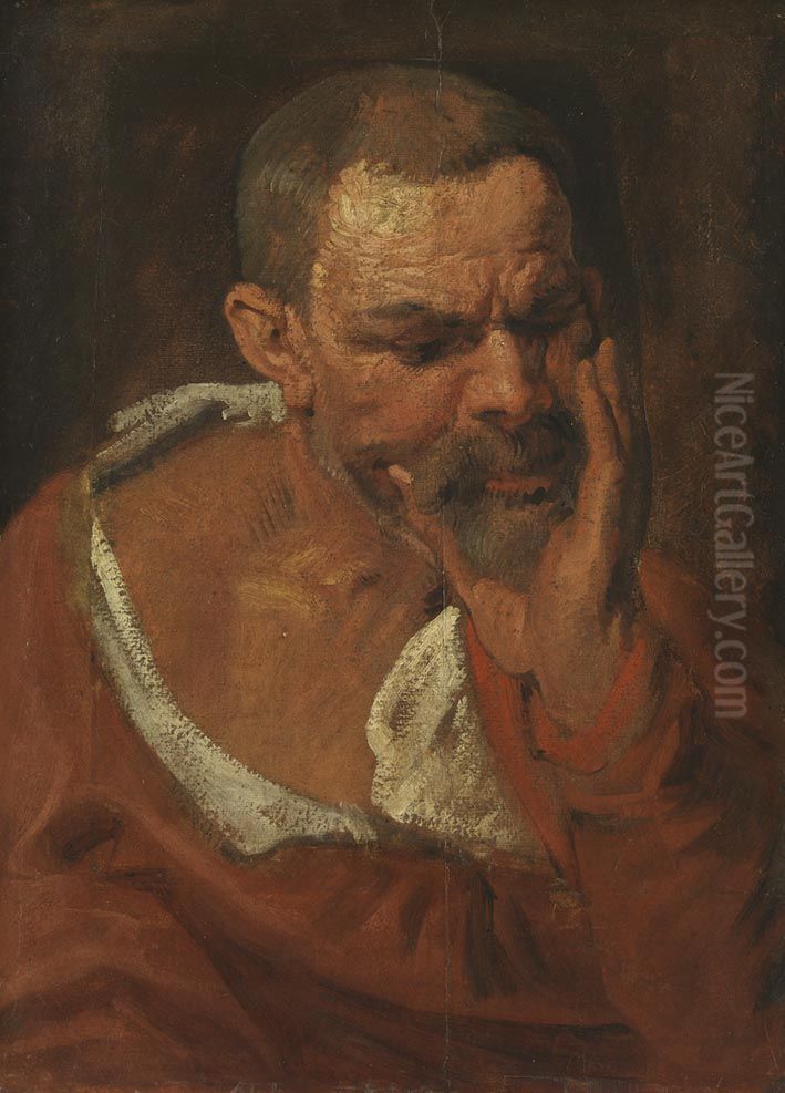 Studienkopf Oil Painting by Sir Anthony Van Dyck