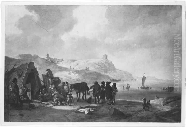 Sandige Kustenlandschaft Oil Painting by Hendrik Verschuring