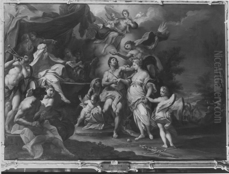 Vermahlung des Hippomenes Oil Painting by Sebastiano Conca