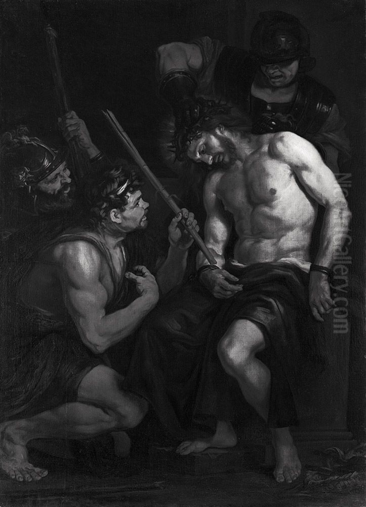 Verspottung Christi Oil Painting by Johann Carl Loth