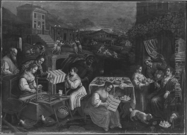 Der Monat Juli Oil Painting by Leandro Bassano