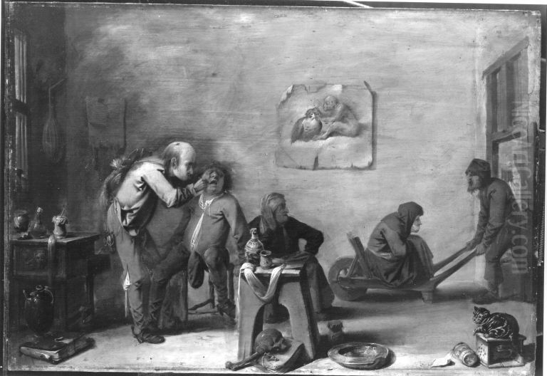 Der Zahnarzt Oil Painting by Pieter Quast