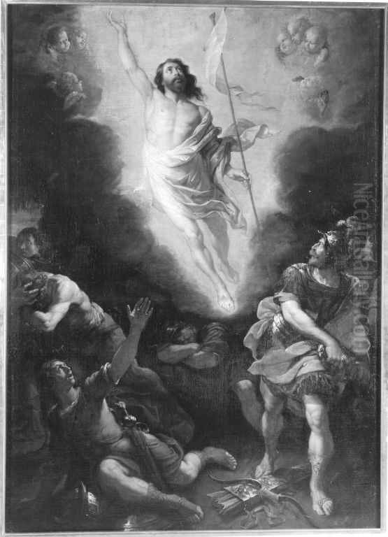 Die Auferstehung Christi Oil Painting by Robert van den Hoecke