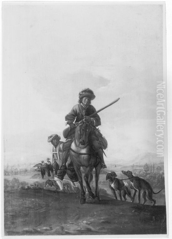 Auszug zur Falkenbeize Oil Painting by Philips Wouwerman
