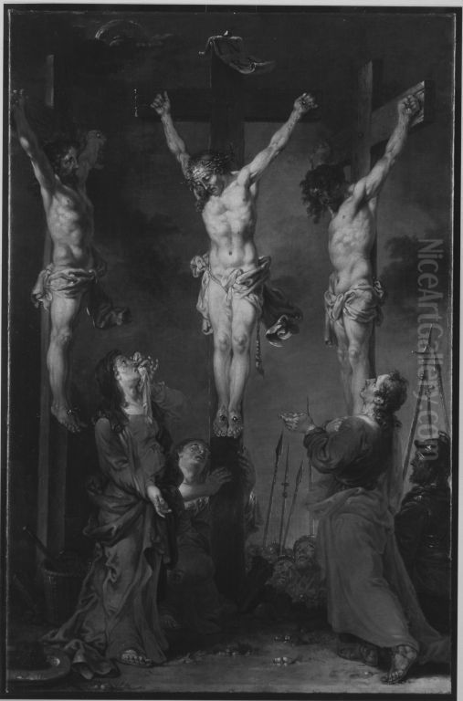 Christus stirbt am Kreuz Oil Painting by Januarius Zick