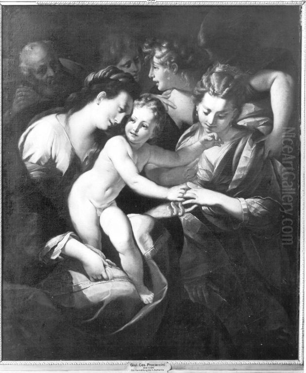Die Vermahlung der hl. Katharina Oil Painting by Giulio Cesare Procaccini