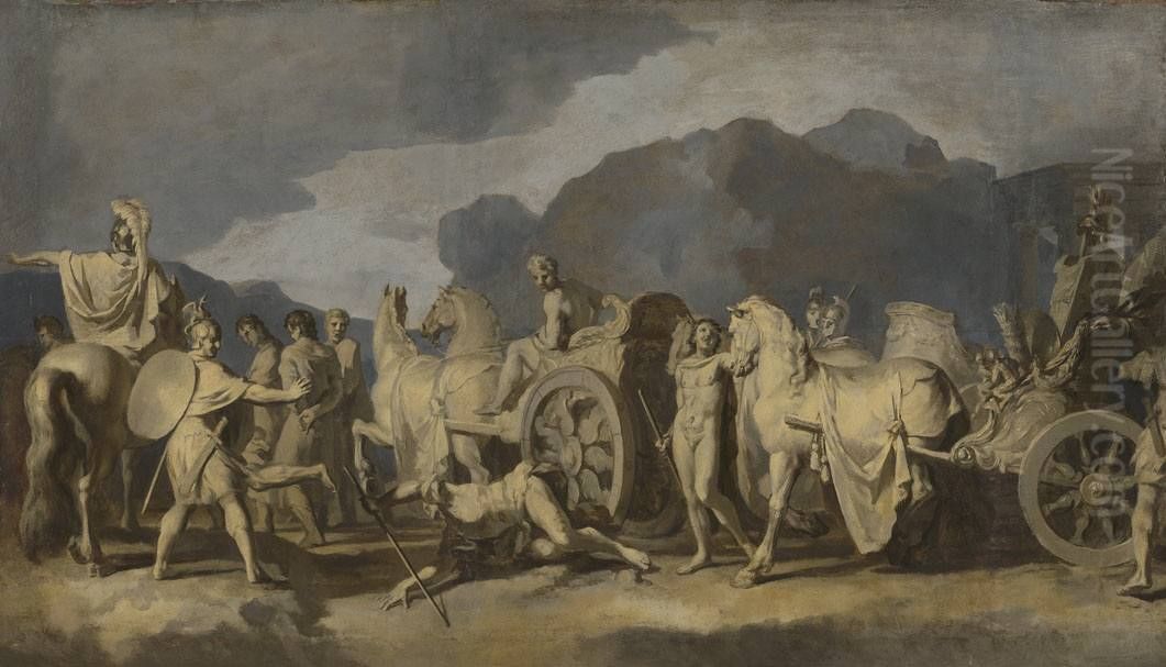 Gefangene und Streitwagen (Folge 8/12) Oil Painting by Gerard de Lairesse
