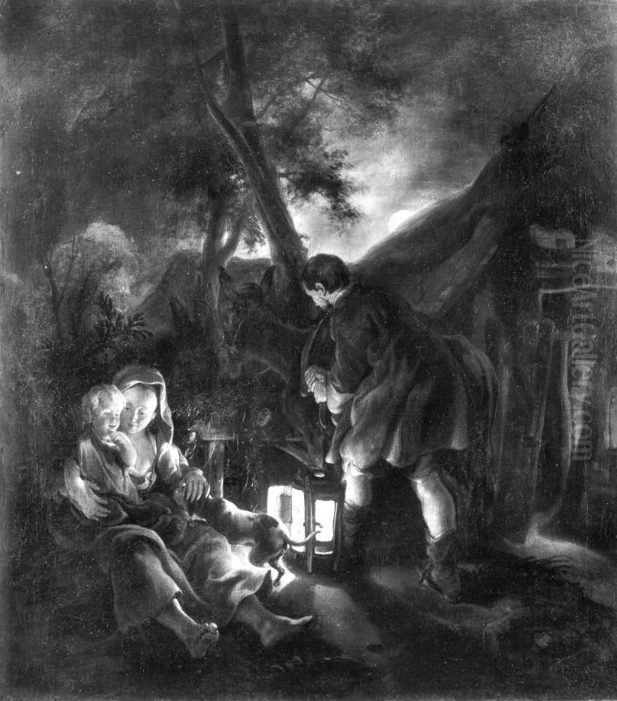 Ruhe auf der Flucht Oil Painting by Emanuel de Witte