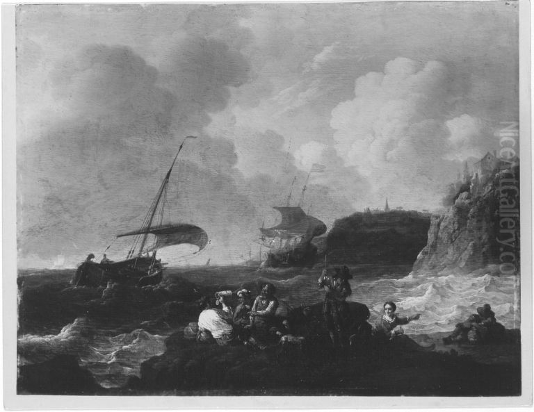 Marine Oil Painting by Wigerus Vitringa