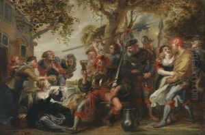 Marauding soldiers with harlots