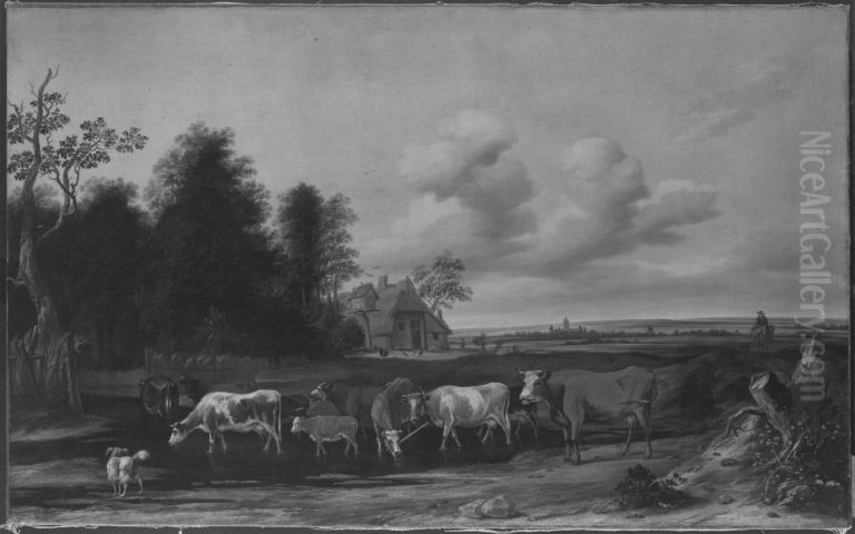 Landschaft Oil Painting by Anthonie Van Borssom