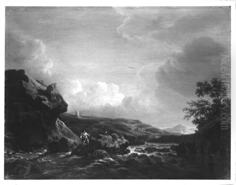 Landschaft Oil Painting by Johann Ludwig Aberli