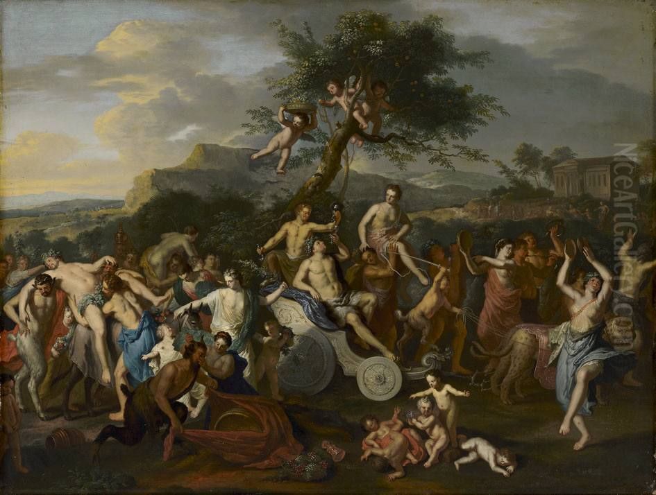 Triumphzug des Bacchus Oil Painting by Gerard Hoet