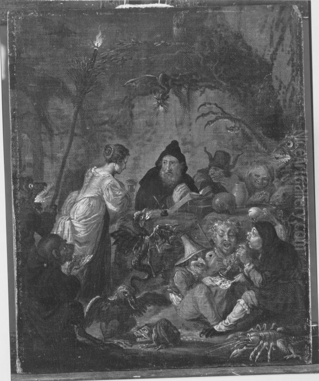 Versuchung des hl. Antonius Oil Painting by Joseph Werner the Younger