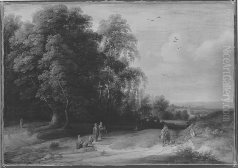 Waldausgang Oil Painting by Jacques d'Arthois