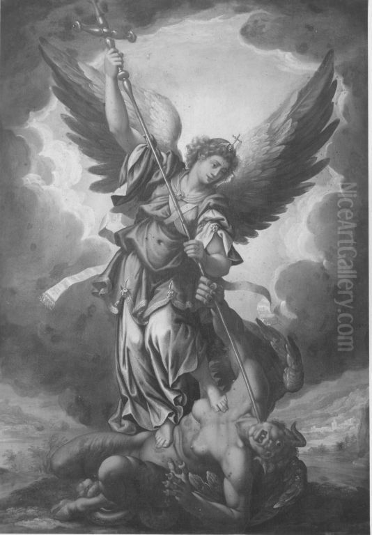 Der Erzengel Michael Oil Painting by Hans Rottenhammer