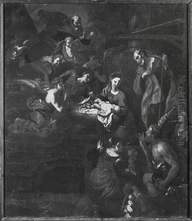 Anbetung der Hirten Oil Painting by Johann Carl Loth