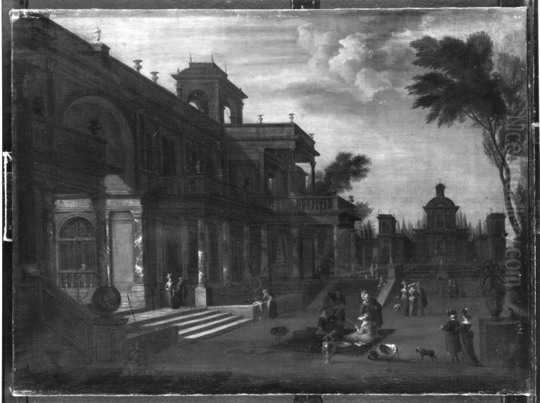 Architectural image Oil Painting by Wilhelm Schubert van Ehrenberg