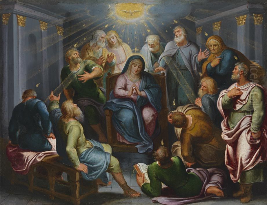 Ausgiessung des Heiligen Geistes Oil Painting by Otto van Veen