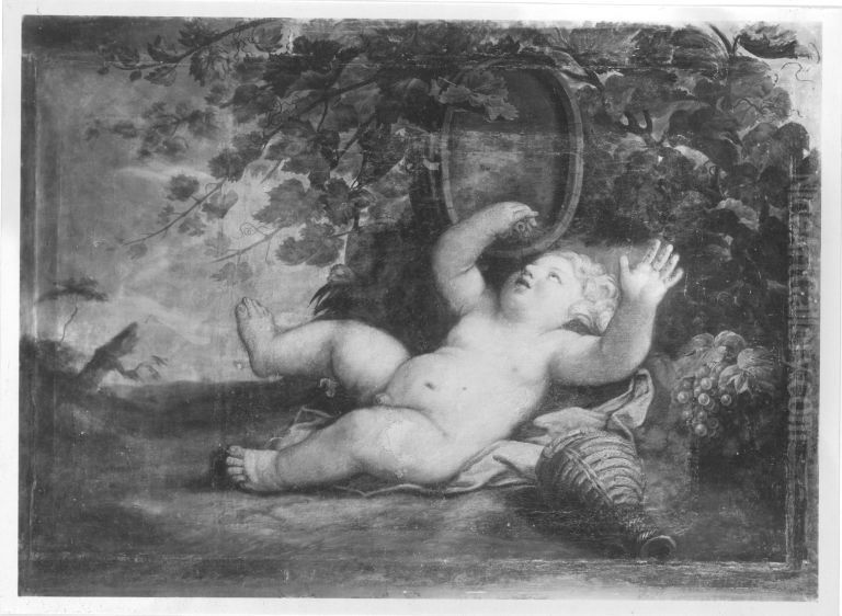 Bacchus als Kind Oil Painting by Guido Reni