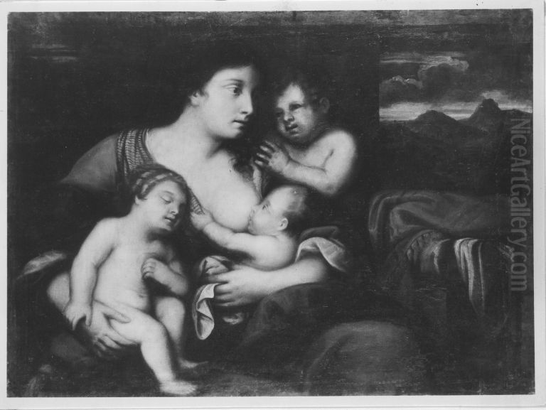 Caritas Oil Painting by Carlo Cignani
