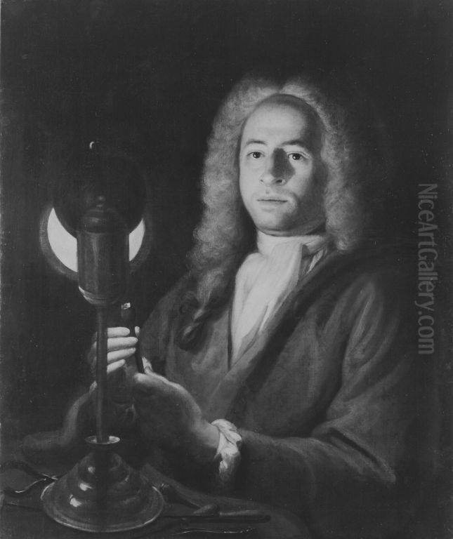 Bildnis des Juweliers Abraham Desmarees Oil Painting by Georg Desmarees