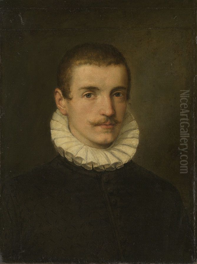 Portrait of a Young Man Oil Painting by Santi Di Tito