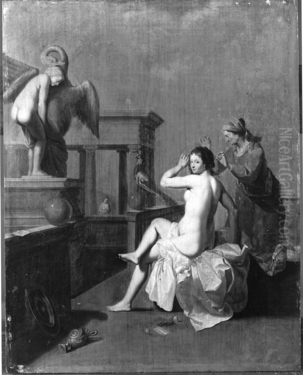 Bathseba und ihre Dienerin Oil Painting by Dirck Van Der Lisse