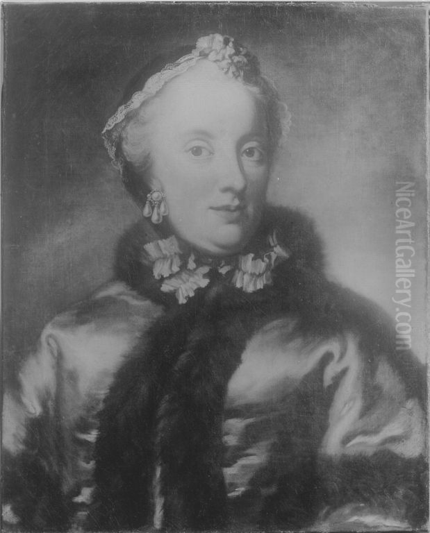 Bildnis der Maria Anna, Gemahlin des Kurfursten Max III. Joseph Oil Painting by Georg Desmarees