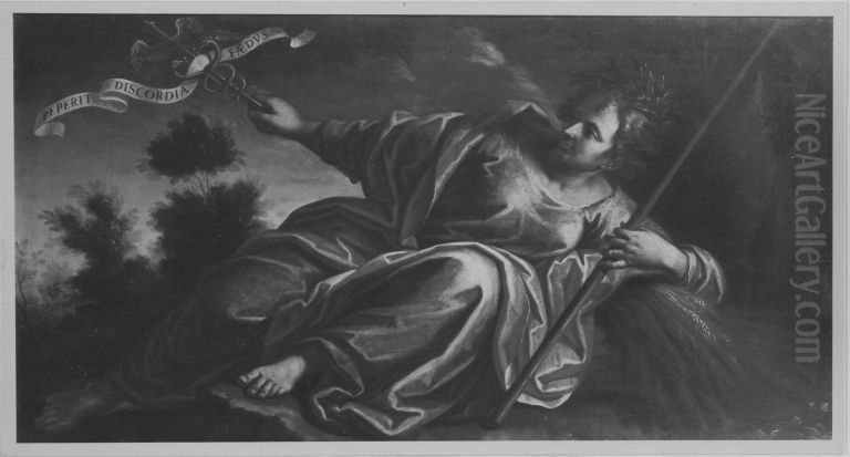 Allegorie des Handels (Peperit discordia Foedus) Oil Painting by Paolo Veronese (Caliari)