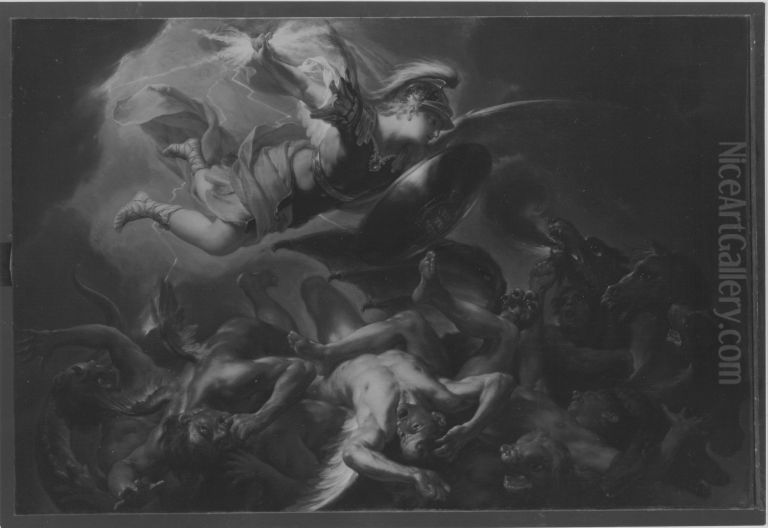 Erzengel Michael Oil Painting by Francesco Trevisani