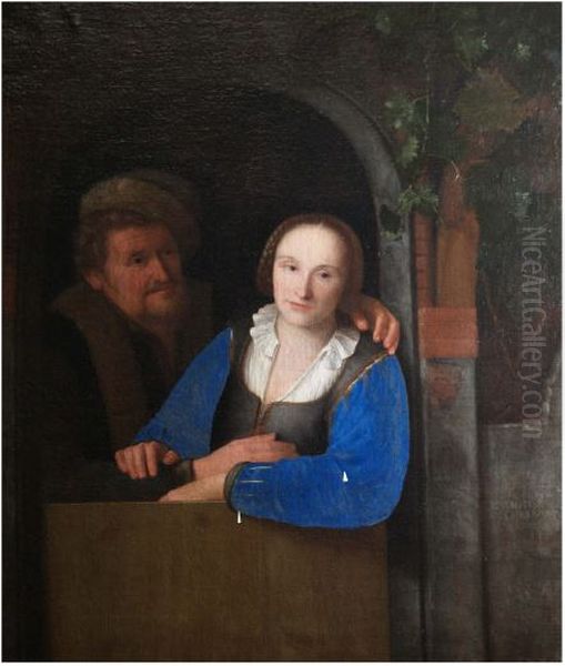 The ill-matched couple Oil Painting by Joannes de Cordua