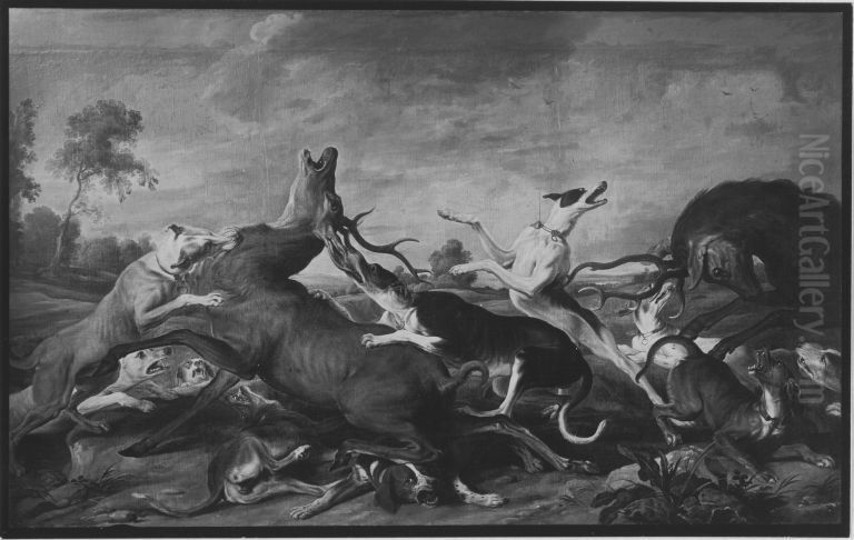 Hirschjagd Oil Painting by Frans Snyders