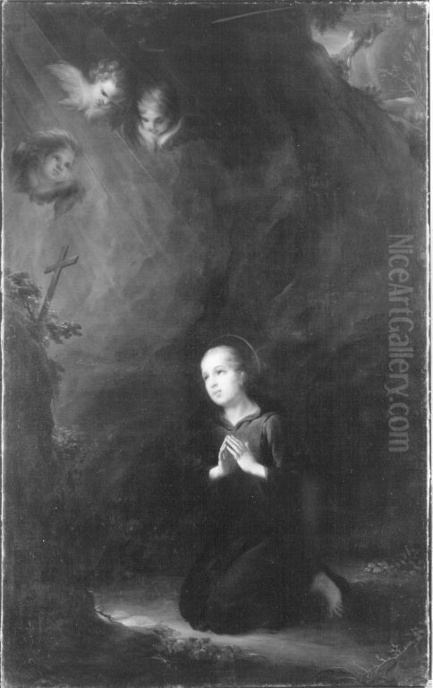 Hl. Benedikt Oil Painting by Josef Schopf