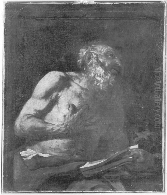 Hl. Hieronymus Oil Painting by Luca Giordano
