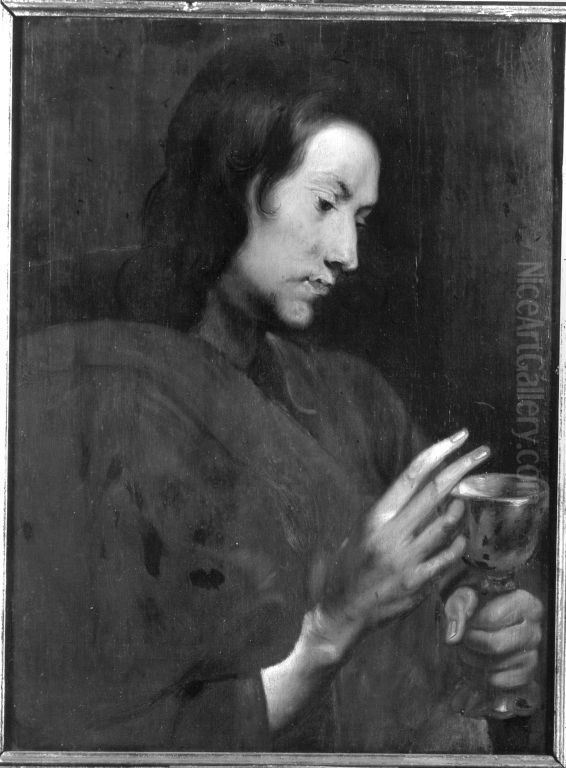 Hl. Johannes Evangelist Oil Painting by Sir Anthony Van Dyck