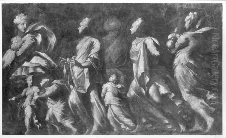 Gefangene Frauen und Kinder Oil Painting by Giovanni Andrea Donducci