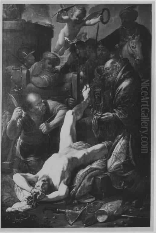 Martyrium des hl. Erasmus Oil Painting by Daniel Seiter