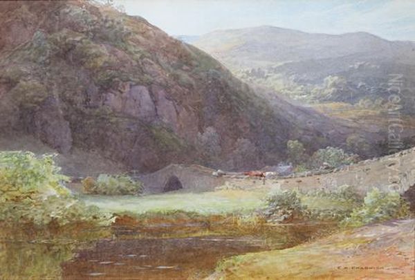Grange In Borrowdale Oil Painting by Ernest Albert Chadwick
