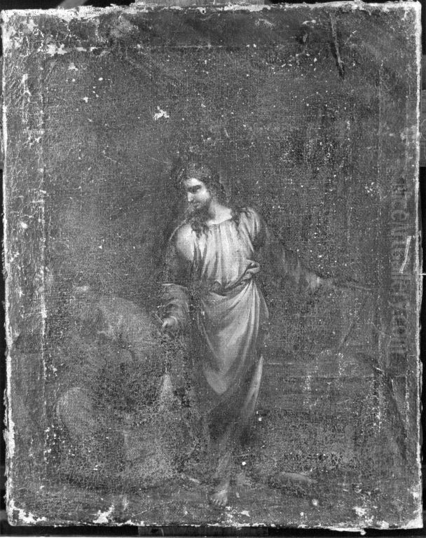Jesus und der hl. Joseph Oil Painting by Dirck Helmbreker