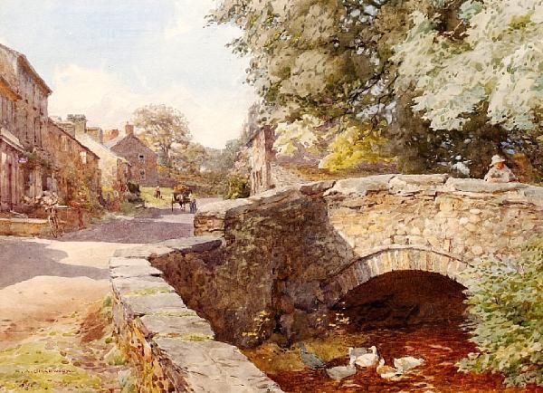 Llangryn, North Wales Oil Painting by Ernest Albert Chadwick