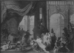 Salomon empfangt die Konigin von Saba