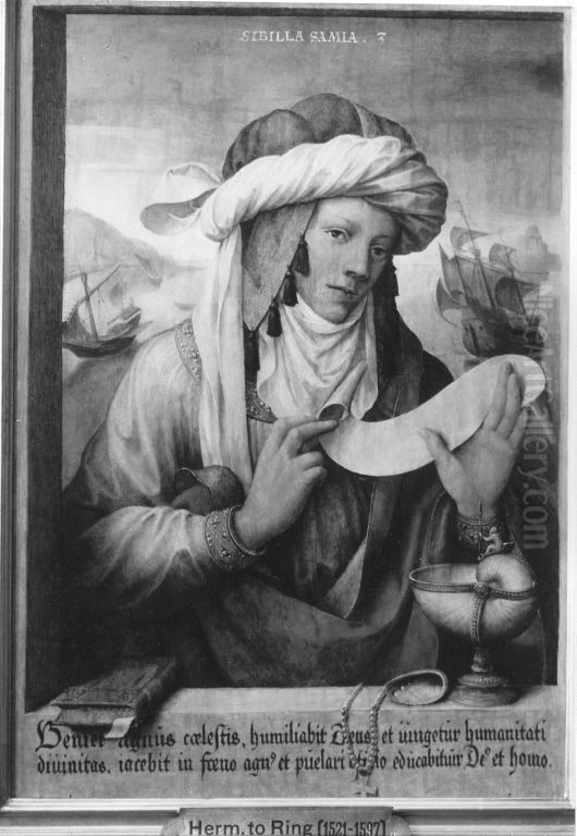 Sibylla Samia Oil Painting by Hermann Tom Ring