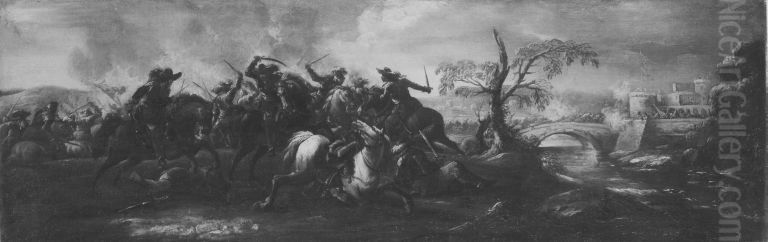 Reiterschlacht Oil Painting by Jacques Courtois