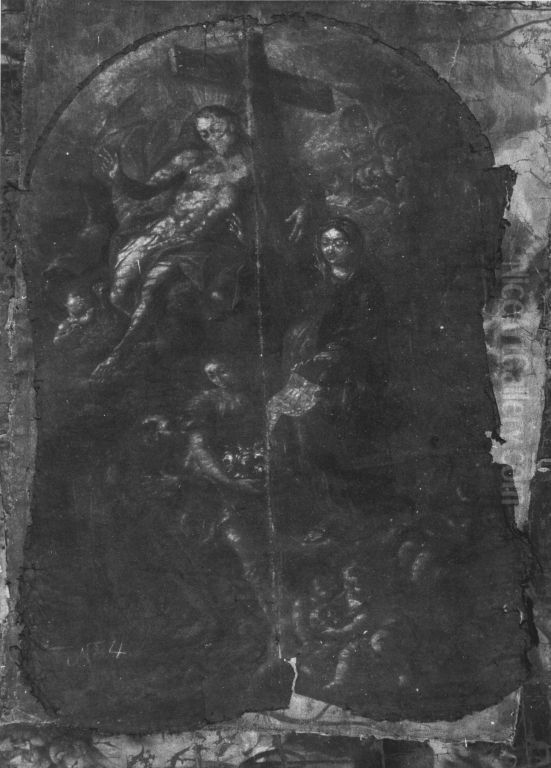 Vision des hl. Franziskus Oil Painting by Joseph Bergler the Younger