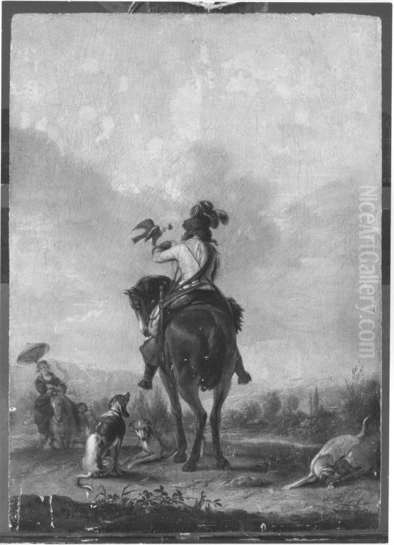 Falkenier zu Pferde Oil Painting by Philips Wouwerman
