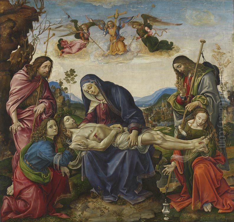 Beweinung Christi Oil Painting by Raffaellino del Garbo