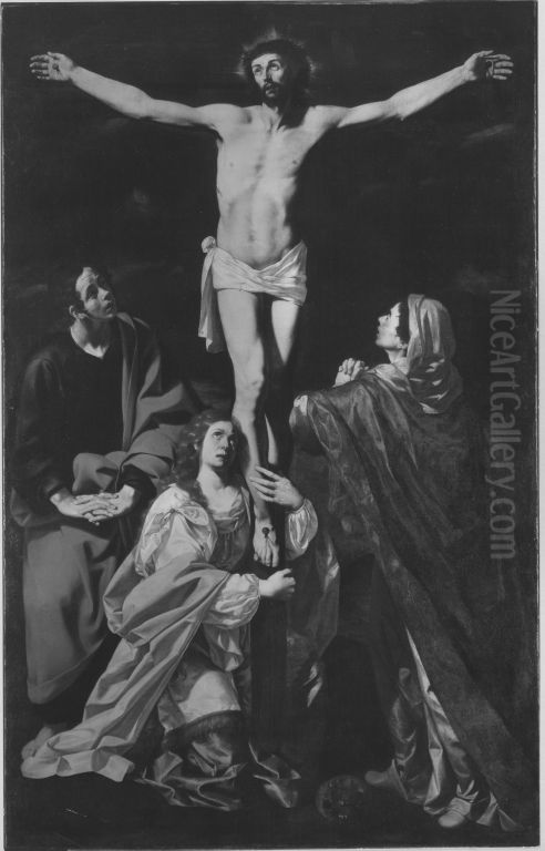 Christus am Kreuz Oil Painting by Andrea Vaccaro