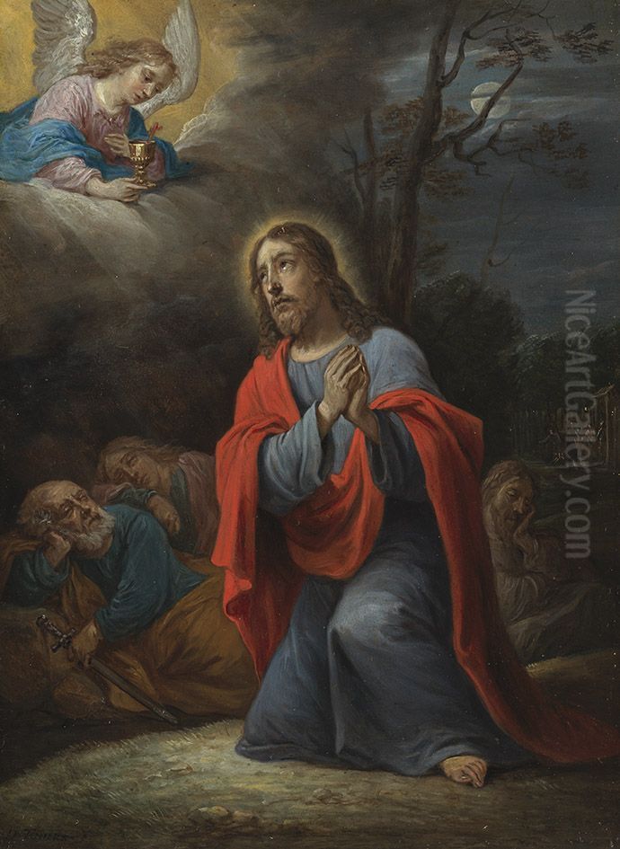 Christus am Olberg Oil Painting by David Teniers the Younger