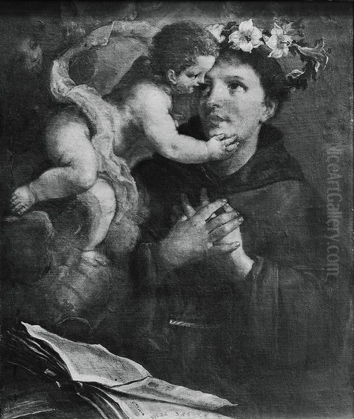 Christus erscheint dem hl. Antonius Oil Painting by Johann Carl Loth
